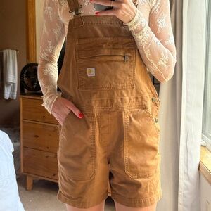 SOLD Carhartt Tan Short Overalls